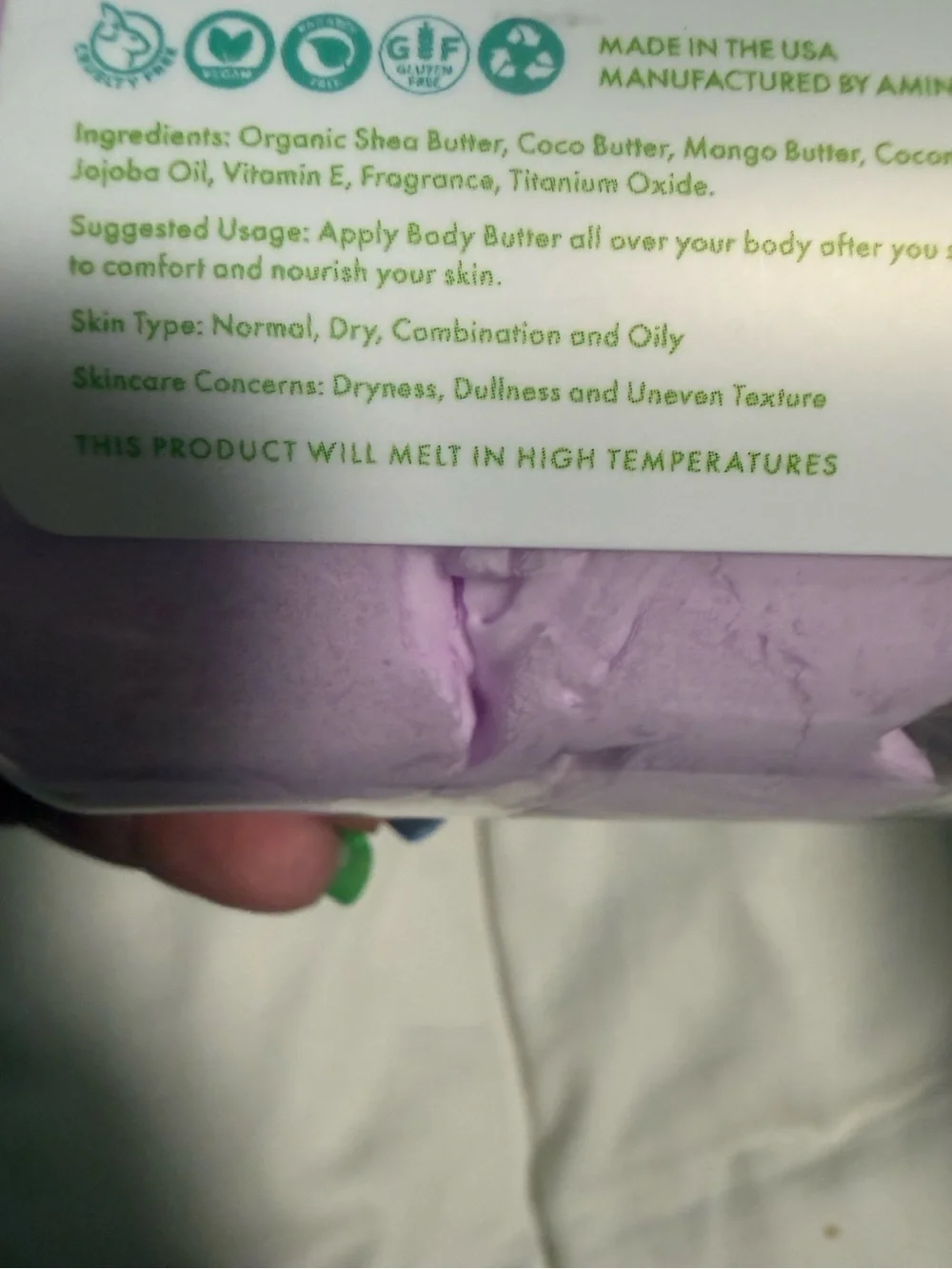 Aminnah/Dillpicky collab is Lavender Midnight” Whipped Body Butter! New